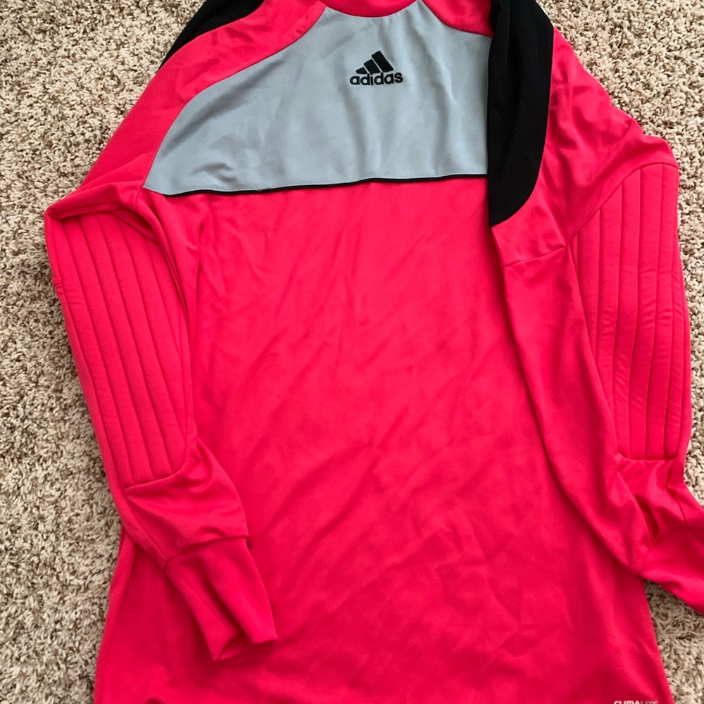 Soccer goalie shirt with pads Pink Sz medium